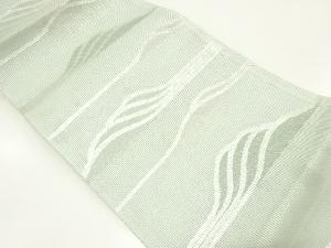 リサイクル　紗　抽象遠山模様織り出し袋帯